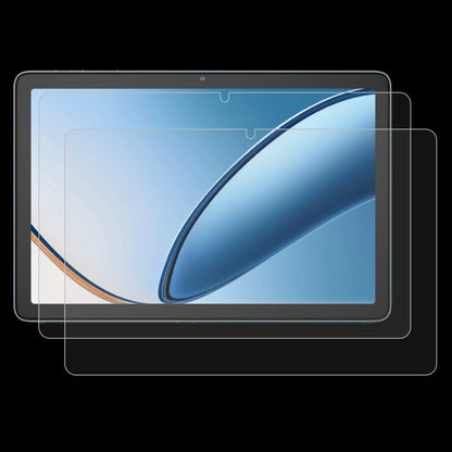Tablet tempered glass screen protector, clear, with curved edge cutouts