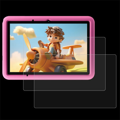 Tablet tempered glass screen protector set, clear sheets over tablet screen
