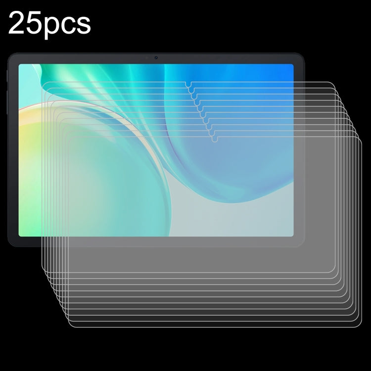 25-pack tempered glass screen protector film, clear multi-layer screen guard set
