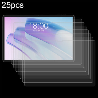 25-pack tempered glass screen protector film, stacked clear protectors for tablet screen