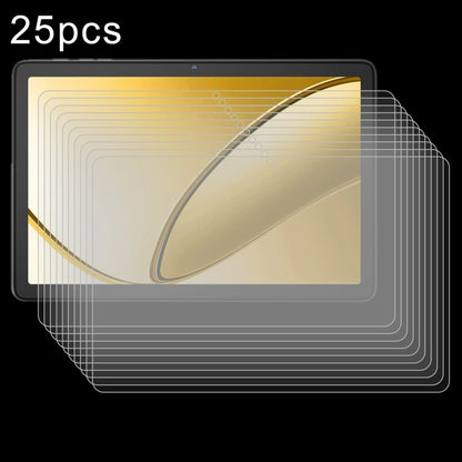25-pack tempered glass screen protector film, clear overlay set with multiple layers