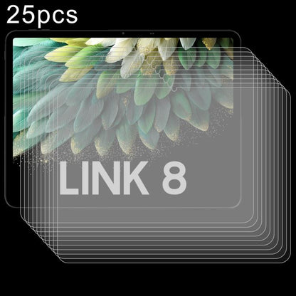 25-pack 9H tempered glass screen protector film, clear, multiple sheets