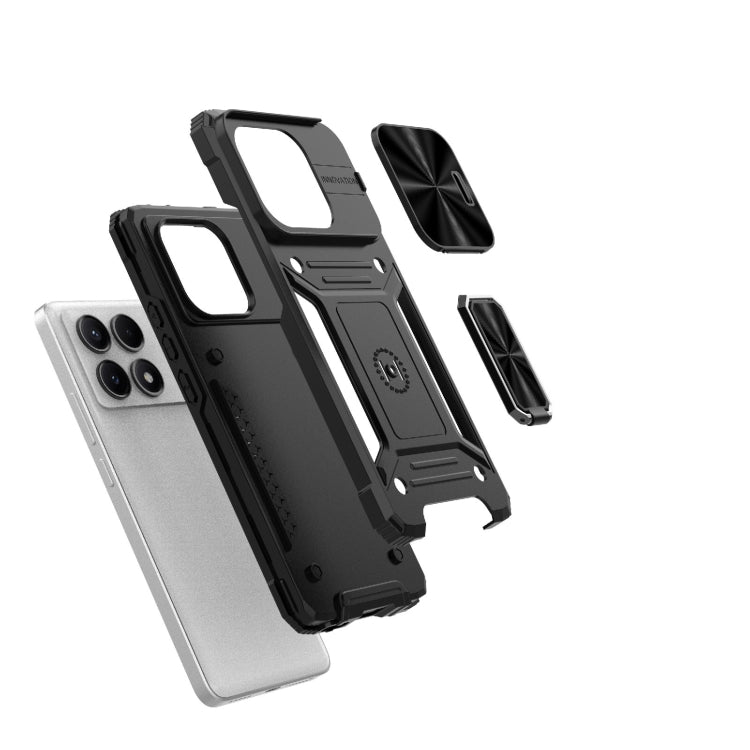 Silver and black hybrid phone cases with TPU armor frame and camera cutouts