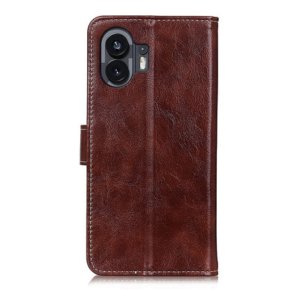 Retro Crazy Horse Texture Horizontal Flip Leather Phone Case, For Nothing Phone 2