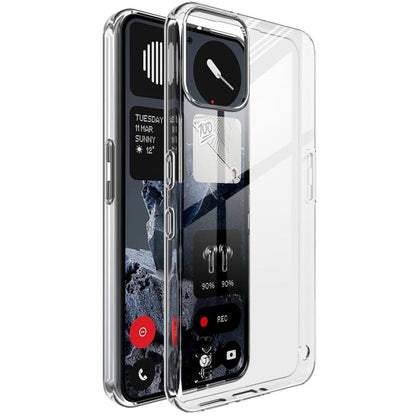 Clear transparent TPU phone case with corner protection and camera cutout on the back