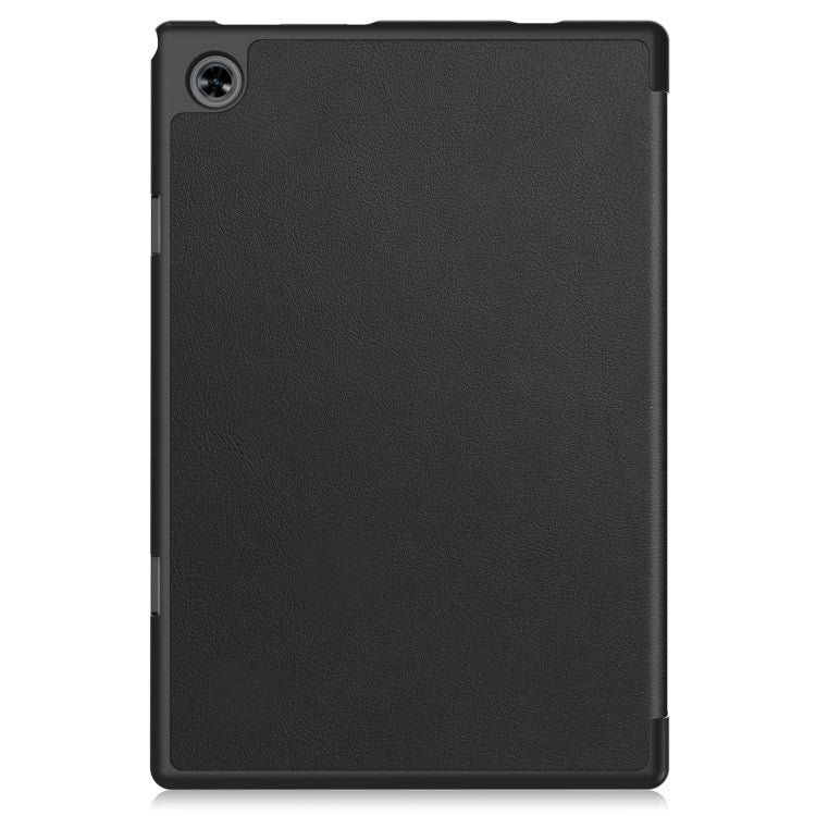 Custer Pure Color 3-Fold Holder Leather Tablet Case, For Teclast M40 Pro 2023