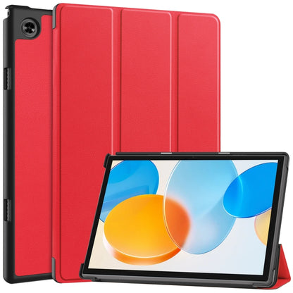 Custer Pure Color 3-Fold Holder Leather Tablet Case, For Teclast M40 Pro 2023