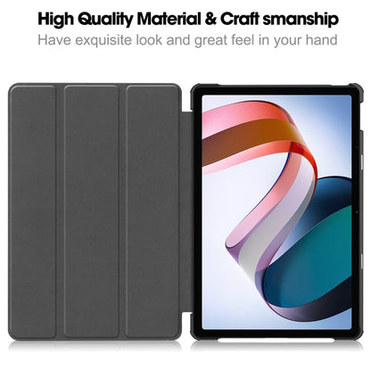 Custer Pure Color 3-Fold Holder Leather Tablet Case, For Xiaomi Redmi Pad SE