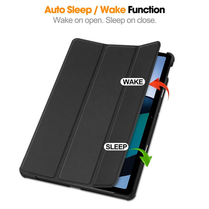 Custer Pure Color 3-Fold Holder Leather Tablet Case, For Xiaomi Redmi Pad SE