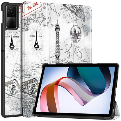Custer Painted 3-Fold Holder Smart Leather Tablet Case, For Xiaomi Redmi Pad SE