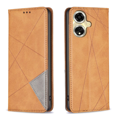 Prismatic Invisible Magnetic Leather Phone Case, For OPPO A59 5G