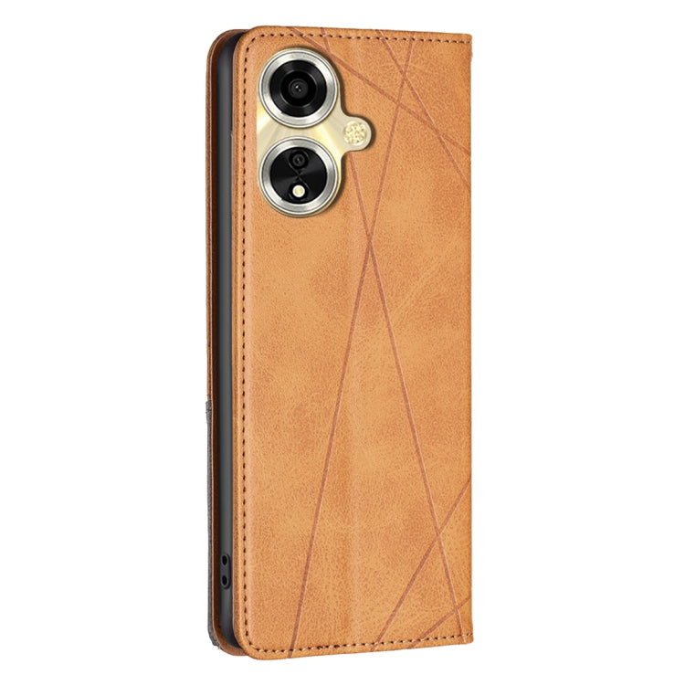 Prismatic Invisible Magnetic Leather Phone Case, For OPPO A59 5G