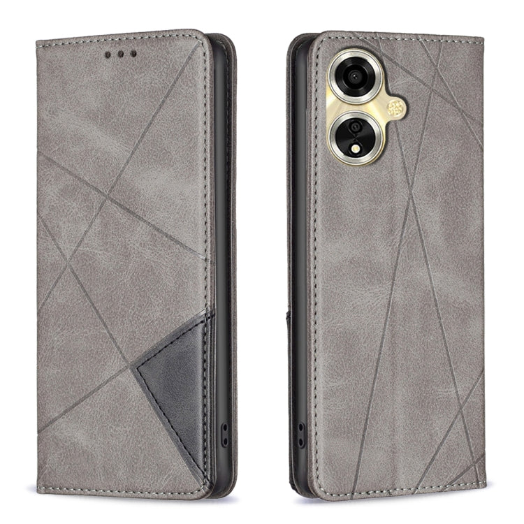 Prismatic Invisible Magnetic Leather Phone Case, For OPPO A59 5G