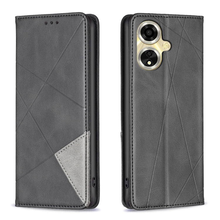 Prismatic Invisible Magnetic Leather Phone Case, For OPPO A59 5G