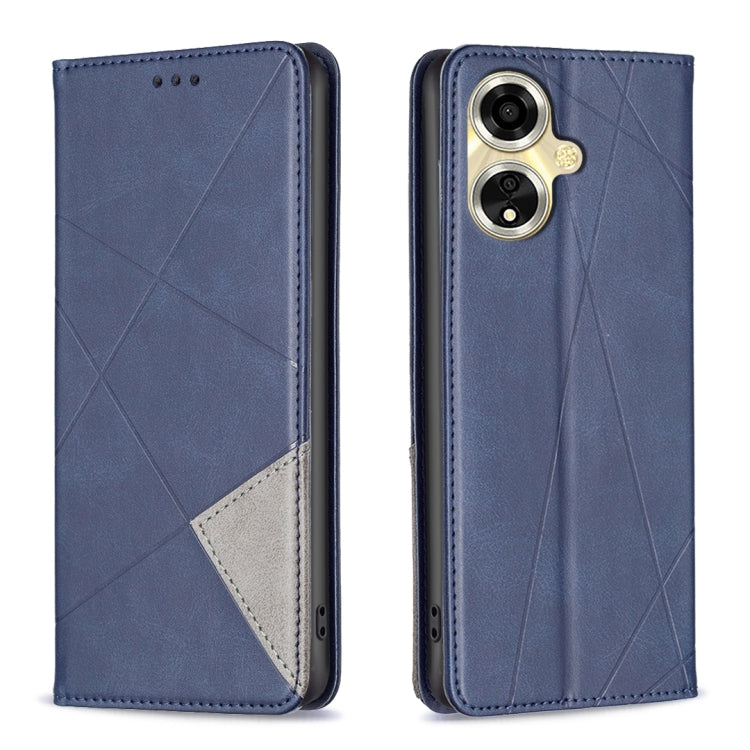 Prismatic Invisible Magnetic Leather Phone Case, For OPPO A59 5G