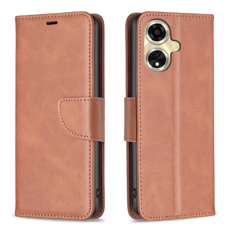 Lambskin Texture Leather Phone Case, For OPPO A59 5G