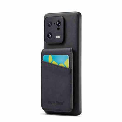 Black card holder phone case with front camera cutout and front card pocket