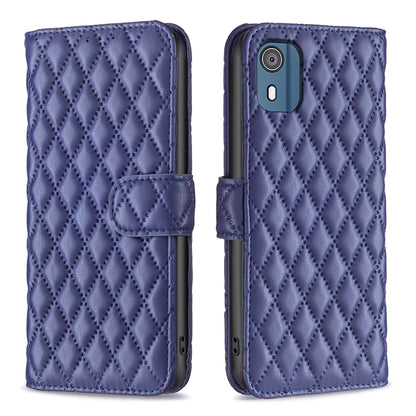 Diamond Lattice Wallet Flip Leather Phone Case, For Nokia C02