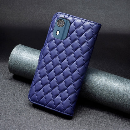 Diamond Lattice Wallet Flip Leather Phone Case, For Nokia C02