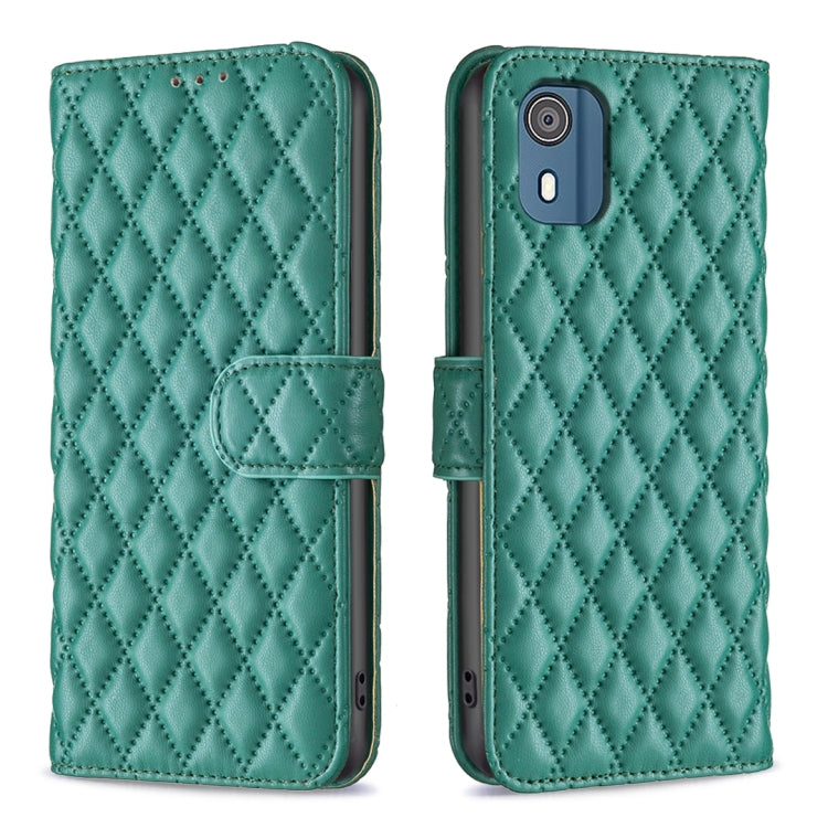 Diamond Lattice Wallet Flip Leather Phone Case, For Nokia C02