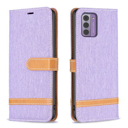 Color Matching Denim Texture Horizontal Flip Leather Case, For Nokia G42/G310