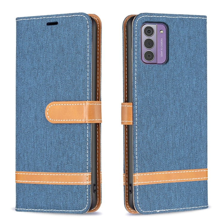 Color Matching Denim Texture Horizontal Flip Leather Case, For Nokia G42/G310