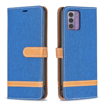 Color Matching Denim Texture Horizontal Flip Leather Case, For Nokia G42/G310