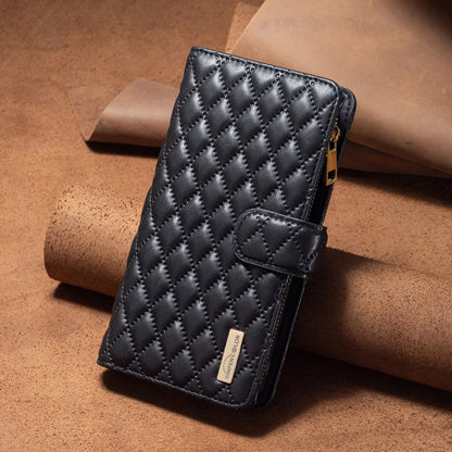 Diamond Lattice Zipper Wallet Leather Flip Phone Case, For Nokia G42/G310