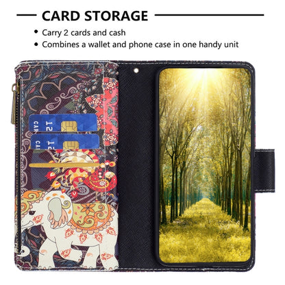 Colored Drawing Pattern Zipper Leather Phone Case, For Nokia G42/G310