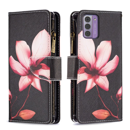 Colored Drawing Pattern Zipper Leather Phone Case, For Nokia G42/G310