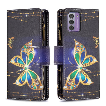 Colored Drawing Pattern Zipper Leather Phone Case, For Nokia G42/G310