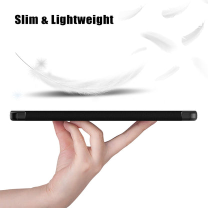 Black leather tablet case, slim profile with protective edge