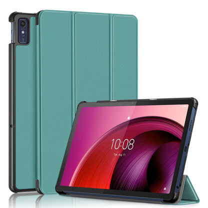 Teal 3-folding leather smart tablet case with stand cover