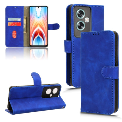 Magnetic flip leather phone case, blue with camera cutout and front stand