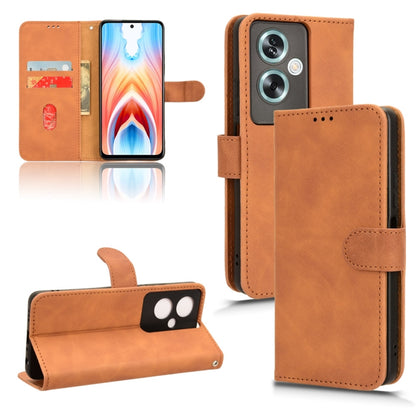 Magnetic flip leather phone case, brown with camera cutout and front stand