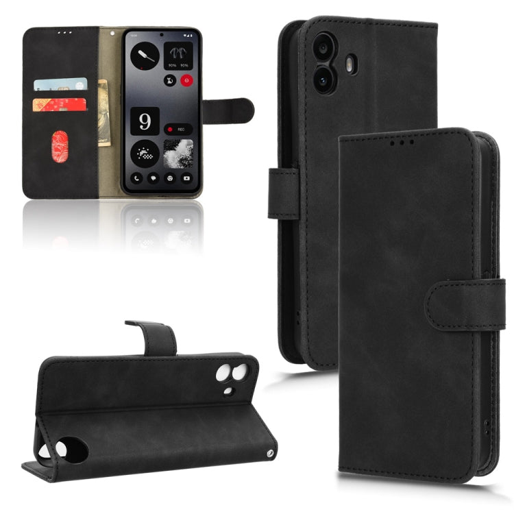 Black magnetic flip leather phone case with card slots and stand cover