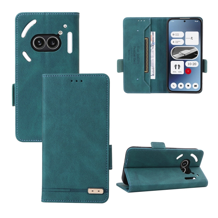Magnetic clasp leather phone case, teal folio wallet with stand and camera cutout