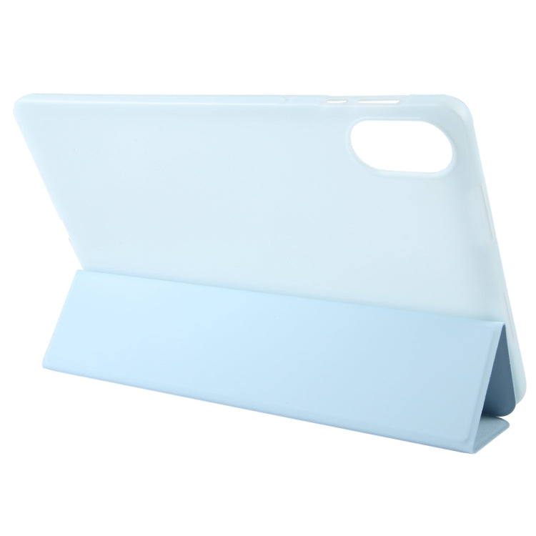Solid Color 3-folding Leather Tablet Case, For Honor Pad X9 / X8 Pro