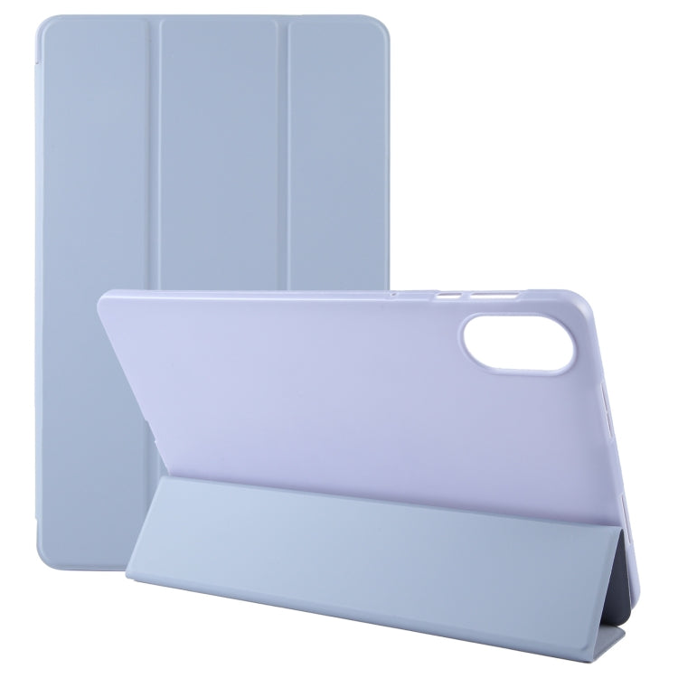 Solid Color 3-folding Leather Tablet Case, For Honor Pad X9 / X8 Pro