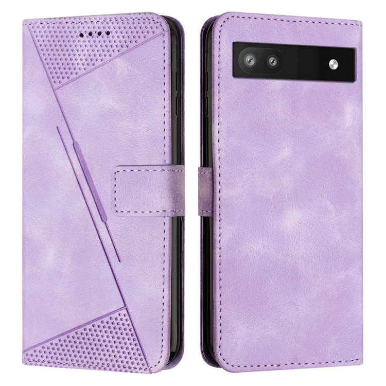 Lavender leather-look phone folio case with perforated triangle panel and card slot