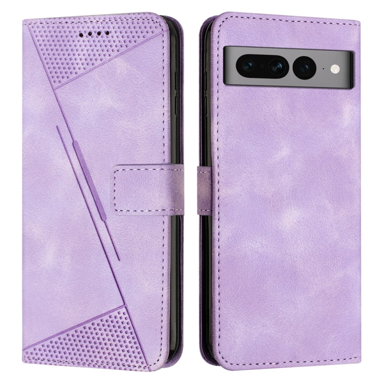 Lavender leather-look phone folio case with perforated triangle panel and card slot