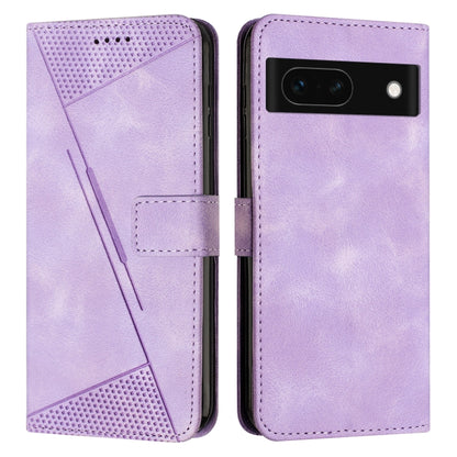 Purple leather phone case with geometric perforation and card slot