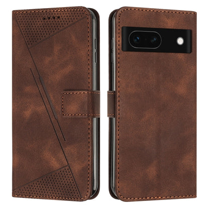 Brown leather phone case with geometric perforation and card slot