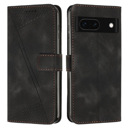 Black leather phone case with geometric perforation and card slot