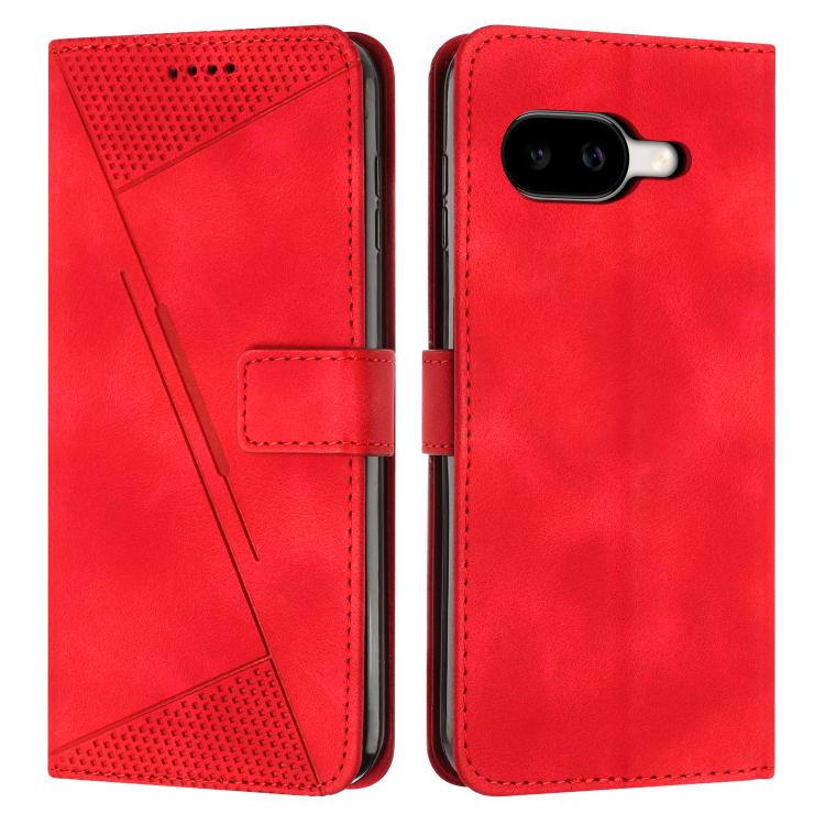 Red leather phone case with card slot; case shown open and closed