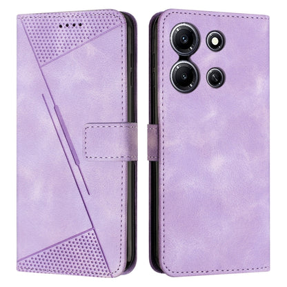 Purple leather flip phone case with camera cutout and front card slot