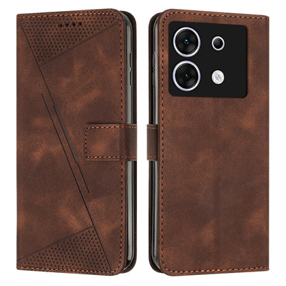 Brown leather phone case with front flip cover and back with camera cutout