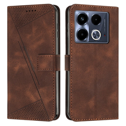 Brown leather-style folio phone case with textured top panel and stitched card slot