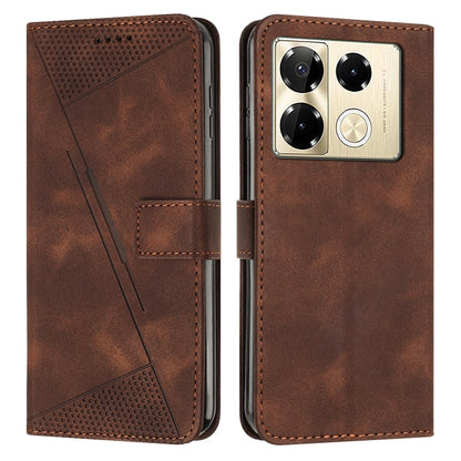 Brown leather-style folio phone case with textured flap and stitched card slot