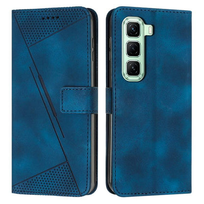 Blue leather phone case with lanyard, flip cover and card slot